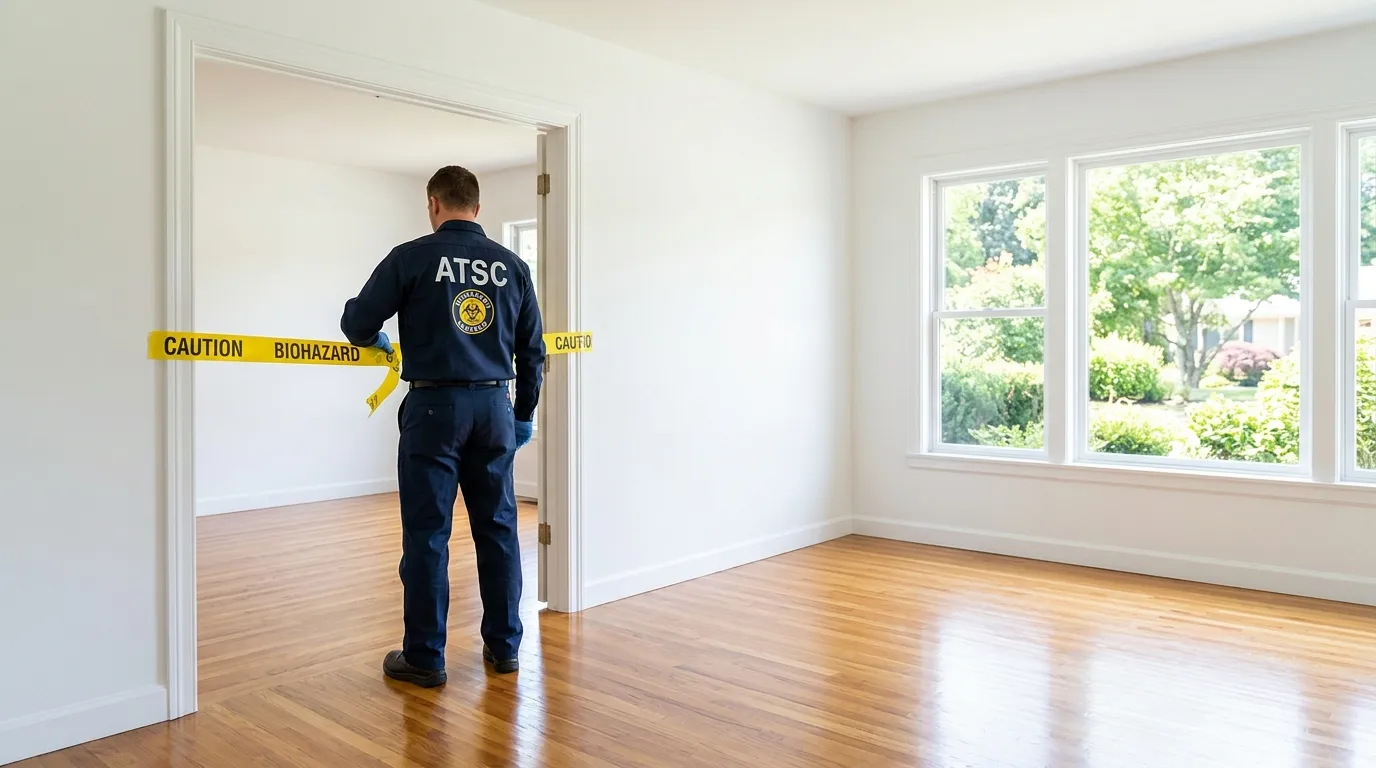 Certified biohazard cleanup crew performing Trauma Scene Cleanup in Whitmore Lake